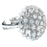2.00 Carat (ctw) 14k White Gold Round Diamond Ladies Cocktail Right Hand Ring