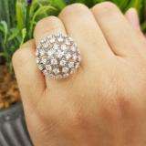 2.00 Carat (ctw) 14k White Gold Round Diamond Ladies Cocktail Right Hand Ring