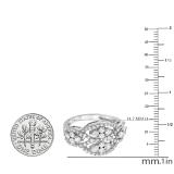 1.80 Carat (ctw) 14k White Gold Round Diamond Ladies Cocktail Right Hand Ring