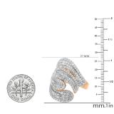 3.00 Carat (ctw) 14k Rose Gold Round Diamond Ladies Cocktail Right Hand
