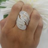 3.00 Carat (ctw) 14k Rose Gold Round Diamond Ladies Cocktail Right Hand