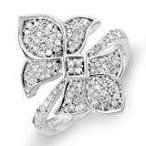 0.65 Carat (ctw) 14k White Gold Round Diamond Ladies Cocktail Right Hand