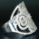 1.85 Carat (ctw) 14k White Gold Round Diamond Ladies Cocktail Right Hand