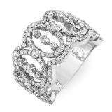 1.65 Carat (ctw) 14k White Gold Round Diamond Ladies Cocktail Right Hand