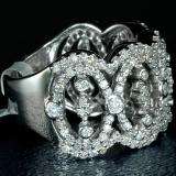 1.65 Carat (ctw) 14k White Gold Round Diamond Ladies Cocktail Right Hand