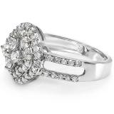 1.25 Carat (ctw) 14K White Gold White Brilliant Round Diamond ladies Vintage Bridal Engagement Ring 1 1/4 CT
