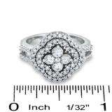 1.25 Carat (ctw) 14K White Gold White Brilliant Round Diamond ladies Vintage Bridal Engagement Ring 1 1/4 CT