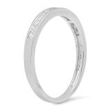 IGI CERTIFIED 0.25 Carat (ctw) 14K White Gold Princess Cut Diamond Ladies Stackable Anniversary Wedding Band 1/4 CT