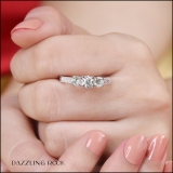 1.15 Carat (ctw) 14k White Gold Round Diamond Ladies Bridal Engagement Ring