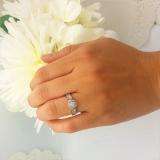 0.55 Carat (ctw) 14k White Gold Round Diamond Ladies Bridal Engagement Ring