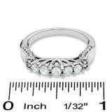 0.55 Carat (ctw) 14k White Gold Round Diamond Ladies Anniversary Wedding Band Stackable Ring
