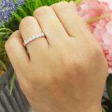 0.55 Carat (ctw) 14k White Gold Round Diamond Ladies Anniversary Wedding Band Stackable Ring