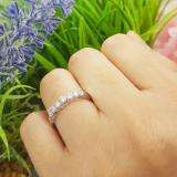0.55 Carat (ctw) 14k White Gold Round Diamond Ladies Anniversary Wedding Band Stackable Ring