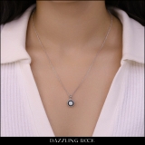 0.50 Carat (ctw) 10K White Gold Round Black & White Diamond Pendant 1/2 CT