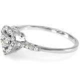 0.40 Carat (ctw) 14k White Gold Round Diamond Ladies Bridal Engagement Ring