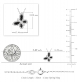 0.40 Carat (ctw) 10k White Gold Round Diamond Ladies Butterfly Pendant
