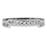 0.55 Carat (ctw) 10K White Gold Round Diamond Ladies Anniversary Wedding Band Enhancer Guard Ring 1/2 CT