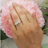0.55 Carat (ctw) 10K White Gold Round Diamond Ladies Anniversary Wedding Band Enhancer Guard Ring 1/2 CT
