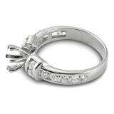 1.00 Carat (ctw) 14k White Gold Round Diamond Ladies Bridal Semi Mount Engagement Ring (No Center Stone)