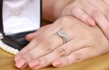 0.75 Carat (ctw) 14k White Gold Round Diamond Ladies Bridal Engagement Ring Set