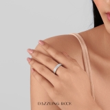 0.85 Carat (ctw) 14k White Gold Princess Diamond Invisible Set Ladies Anniversary Wedding Band Ring