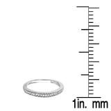 0.12 Carat (Ctw) 14k White Gold Round White Diamond Wedding Anniversary Stackable Band Ring
