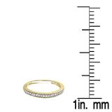 0.12 Carat (Ctw) 14k Yellow Gold Round White Diamond Wedding Anniversary Stackable Band Ring
