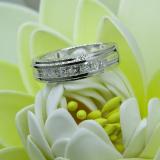 0.90 Carat (ctw) 14k White Gold Princess Diamond Mens Wedding Anniversary Band Ring
