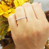 0.60 Carat (ctw) 14k White Gold Round Diamond Ladies Eternity Anniversary Stackable Ring Wedding Band