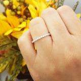 0.60 Carat (ctw) 14k White Gold Round Diamond Ladies Eternity Anniversary Stackable Ring Wedding Band