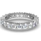 2.50 Carat (ctw) 14k White Gold Round Diamond Ladies Eternity Anniversary Stackable Ring Wedding Band