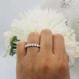 2.50 Carat (ctw) 14k White Gold Round Diamond Ladies Eternity Anniversary Stackable Ring Wedding Band