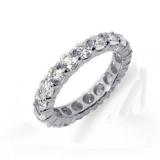2.49 Carat (ctw) 14k White Gold Round Diamond Ladies Eternity Anniversary Stackable Ring Wedding Band