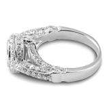 1.00 Carat (ctw) 14k White Gold Round Diamond Ladies Bridal Semi Mount Engagement Ring (No Center Stone) 1 CT