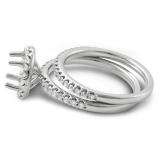 0.75 Carat (ctw) 14k White Gold Round Diamond Ladies Bridal Semi Mount Ring (No Center Stone)
