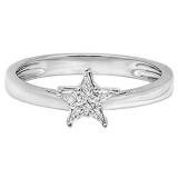 0.30 Carat (ctw) 14k White Gold Star Noble Cut Diamond Ladies Bridal Engagement Ring