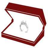 1.00 Carat (ctw) 14k White Gold Round & Baguette Diamond Ladies Bridal Semi Mount Ring (No Center Stone)