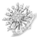 1.75 Carat (ctw) 14k White Gold Round Diamond Ladies Cocktail Right Hand Ring