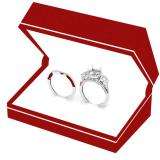 1.00 Carat (ctw) 18K White Gold Brilliant Round & Pear Cut Diamond 3 stone Semi Mount Ladies Bridal Engagement Ring Set (No Center Stone) 1 CT