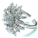 1.75 Carat (ctw) 14k White Gold Round Diamond Ladies Cocktail Right Hand Ring