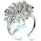 1.75 Carat (ctw) 14k White Gold Round Diamond Ladies Cocktail Right Hand Ring