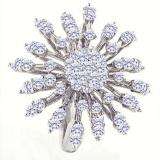 1.75 Carat (ctw) 14k White Gold Round Diamond Ladies Cocktail Right Hand Ring