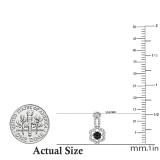 0.40 Carat (ctw) 10K White Gold Black & White Round Diamond Stud Drop Earrings 2/5 CT
