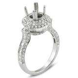 2.00 Carat (ctw) 14k White Gold Round Diamond Ladies Bridal Semi Mount Ring (No Center Stone)