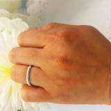 0.40 Carat (ctw) 14k White Gold Round White Diamond Ladies Curved Anniversary Matching Wedding Band Stackable Ring