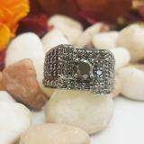 4.50 Carat (ctw) 10k Black Rhodium Plated White-Gold Black Diamond Men's Ring