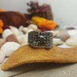 4.50 Carat (ctw) 10k Black Rhodium Plated White-Gold Black Diamond Men's Ring