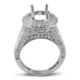 2.45 Carat (ctw) 14k White Gold Round Diamond Ladies Bridal Semi Mount Engagement Ring (No Center Stone)