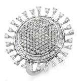 2.00 Carat (ctw) 14k White Gold Round Diamond Ladies Cocktail Right Hand