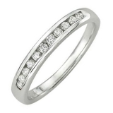 0.20 Carat (ctw) 14K White Gold Round Diamond Anniversary Wedding Band Stackable Ring 1/5 CT
